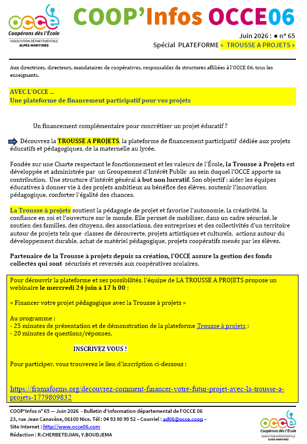 Coop Infos 65